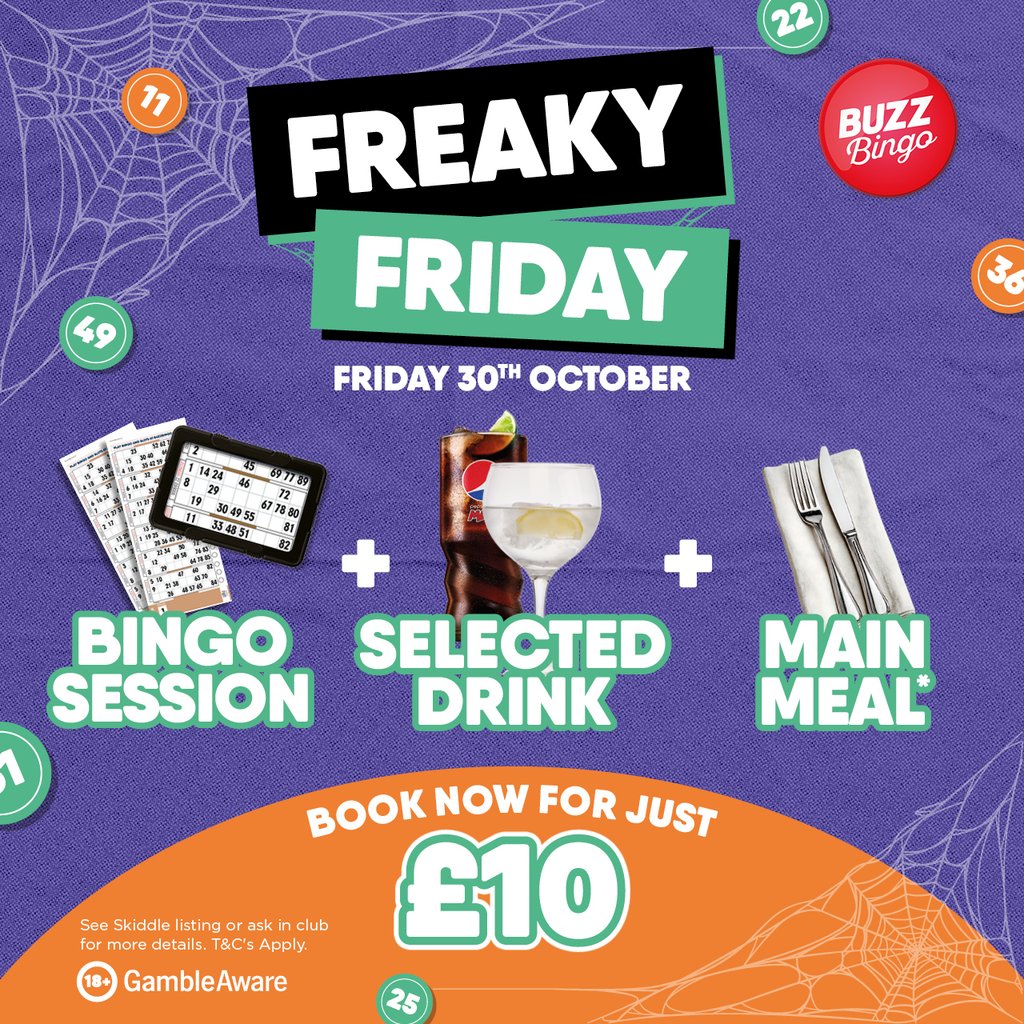 Freaky Friday Bingo 30/10 - Buzz Bingo Poole