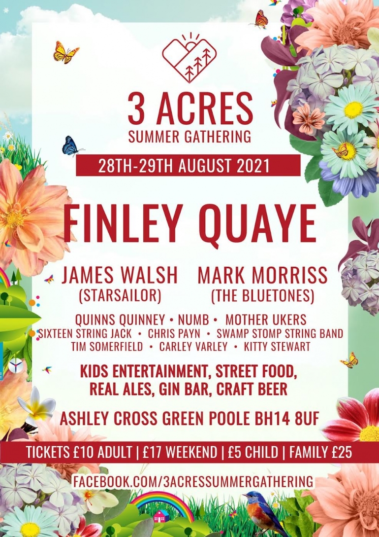 Finley Quaye headlines new 3 Acres Live Music Event