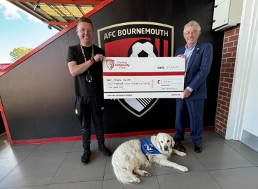 John Jennings with Peter Rufus and Raffi the dog